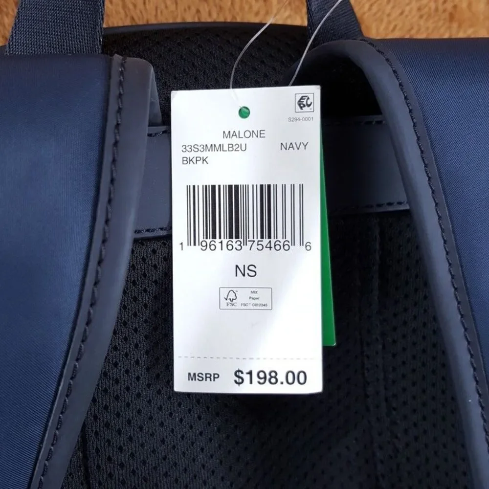 MICHAEL KORS Mens Backpack Blue Nylon MALONE $198